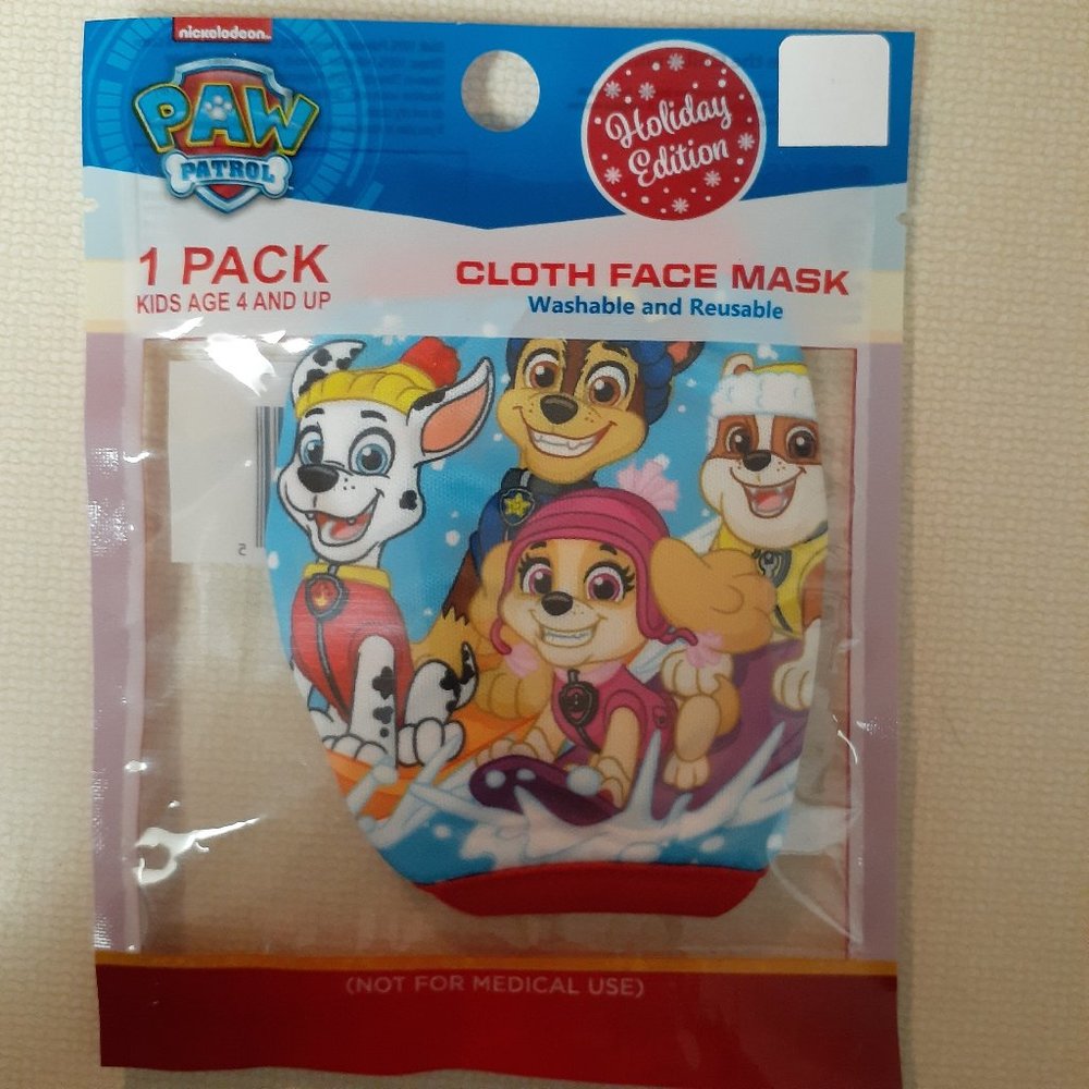 2020 Holiday Ed. Paw Patrol Kids Face Mask